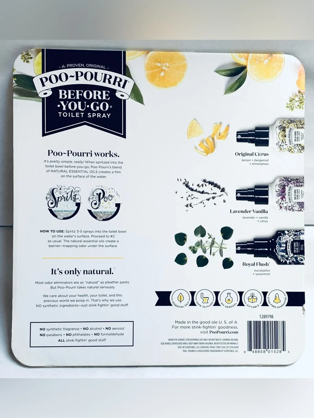 3 pK Poo-pourri before you go Toilet spray citrus Lavender vanilla Royal flush